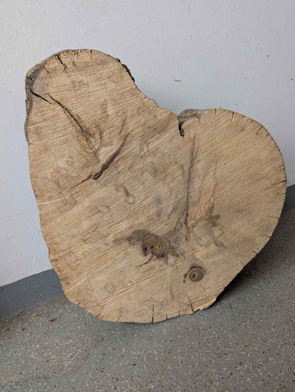 Große Baumscheibe Herz